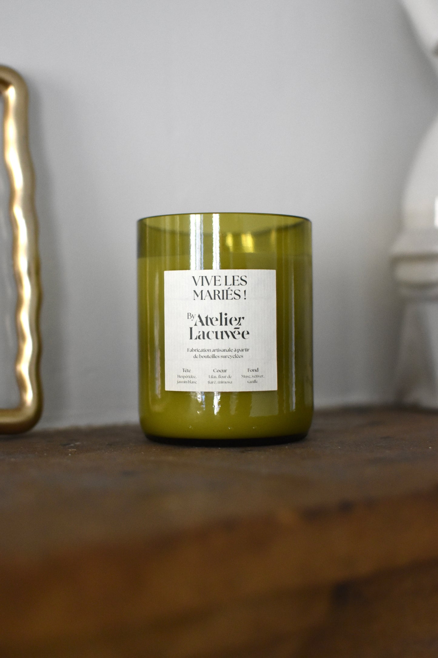 Bougie parfumée "Champagne" - Message personnalisé