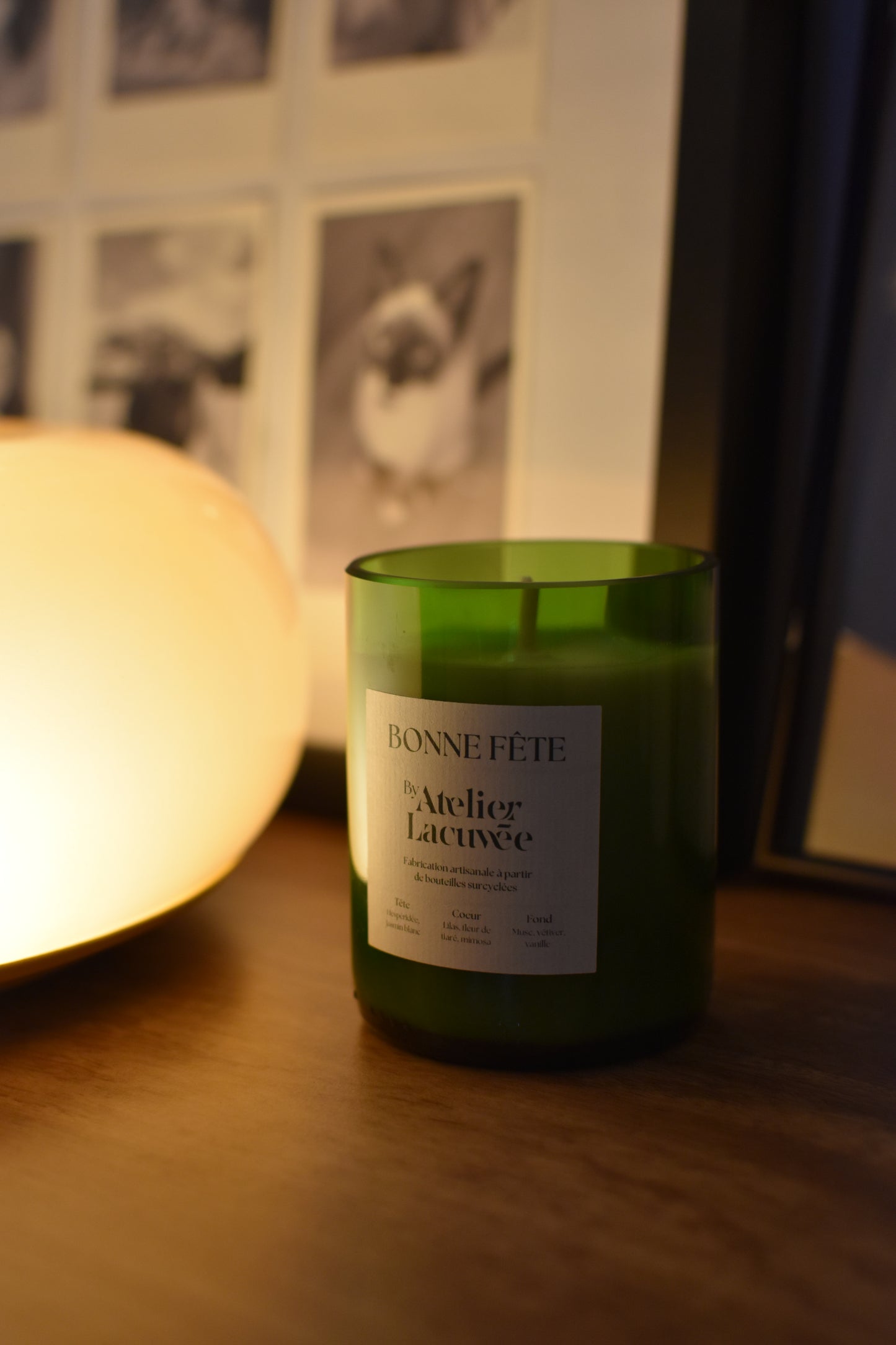 Bougie parfumée "Champagne" - Message personnalisé