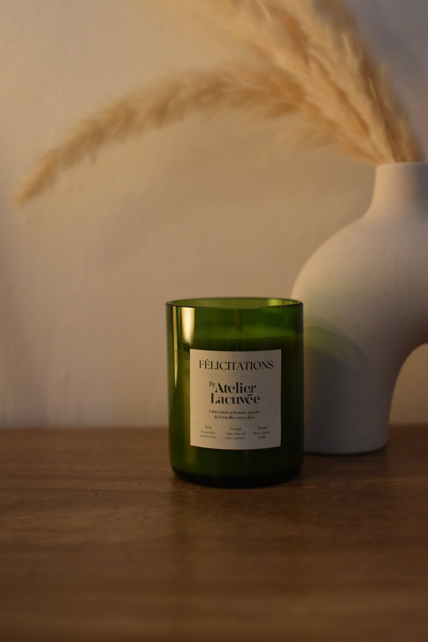 Bougie parfumée "Champagne" - Message personnalisé