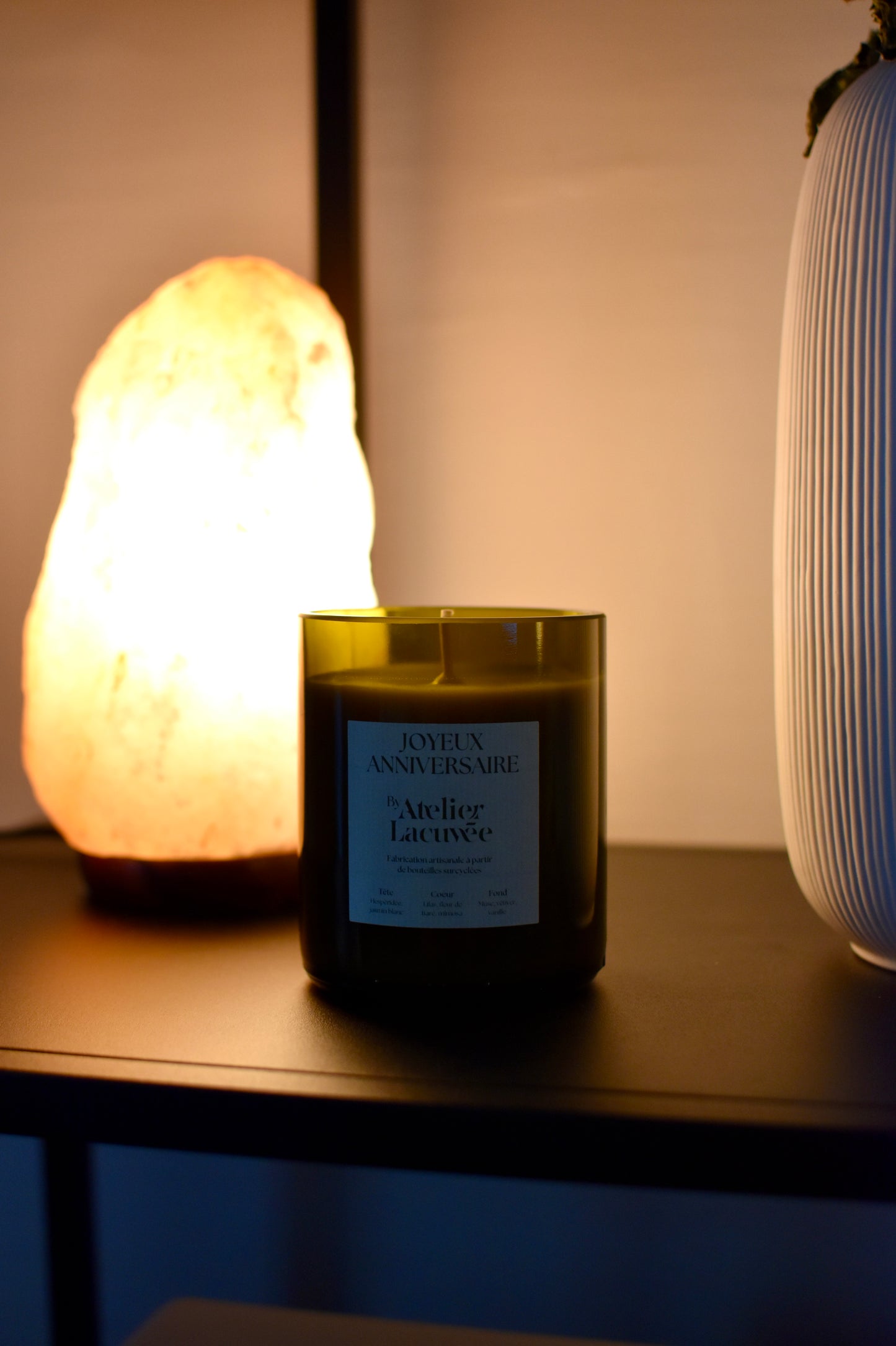 Bougie parfumée "Champagne" - Message personnalisé