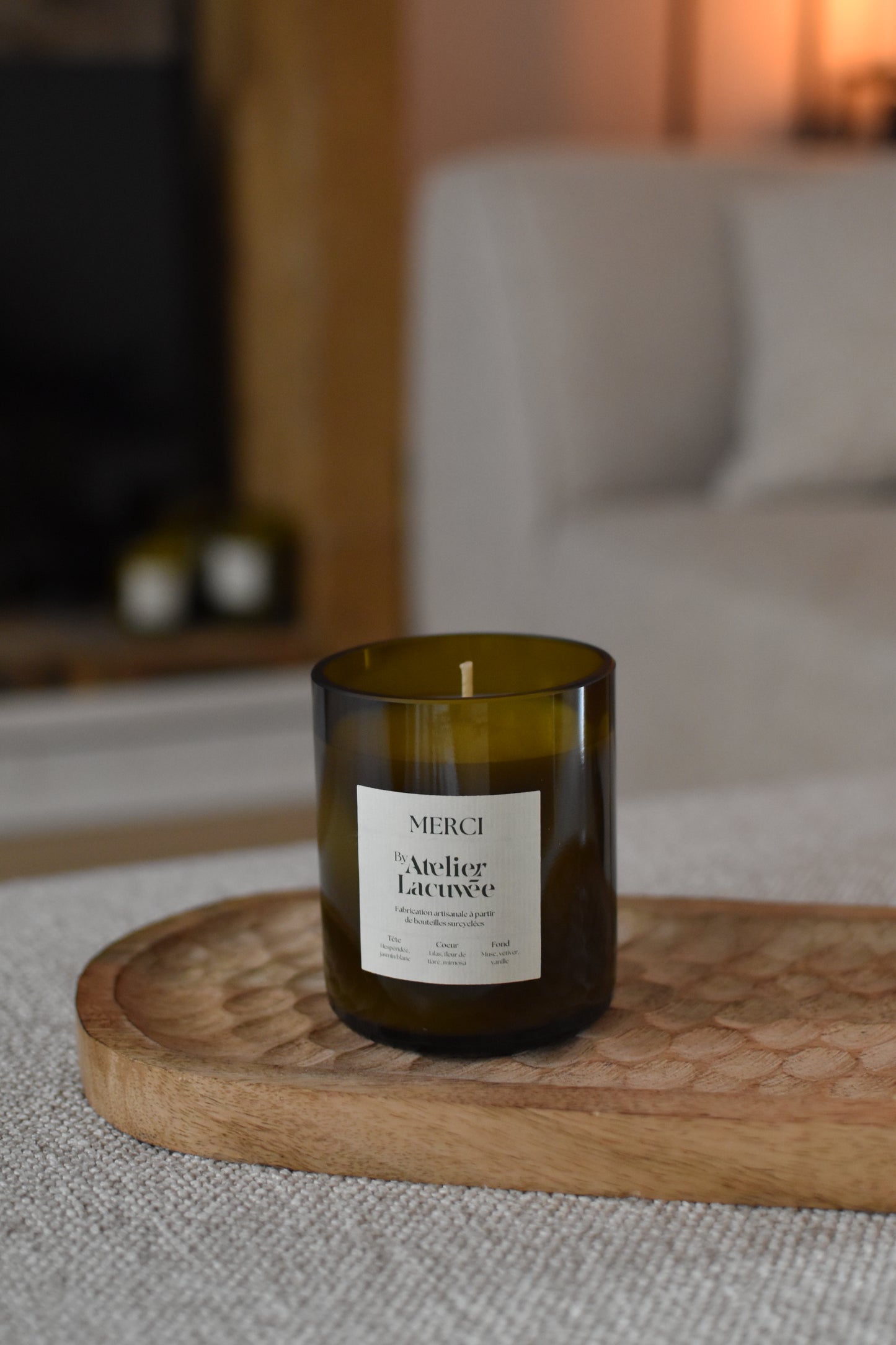 Bougie parfumée "Champagne" - Message personnalisé