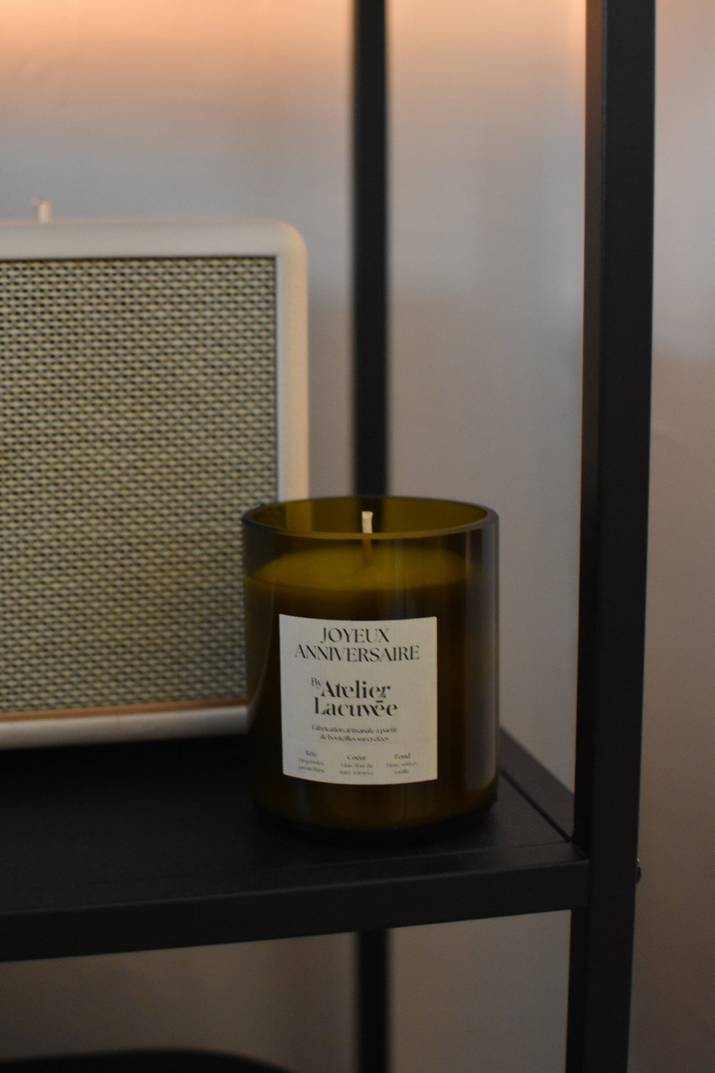 Bougie parfumée "Champagne" - Message personnalisé